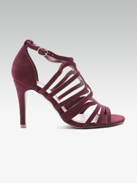 

DOROTHY PERKINS Women Maroon Solid Slim Heels