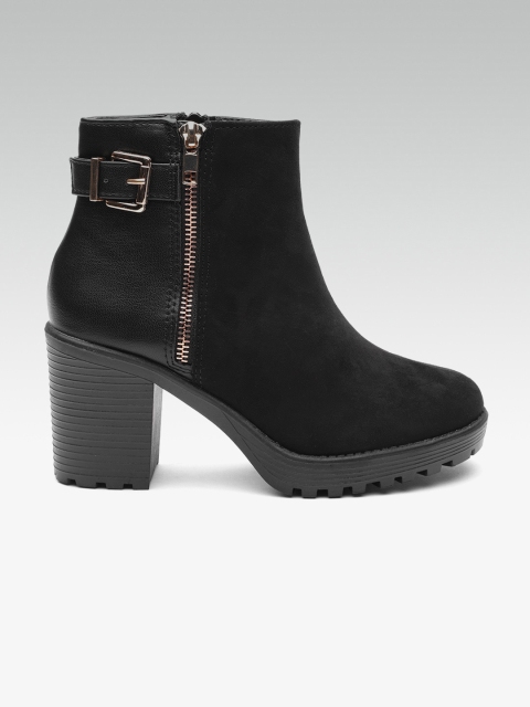 

DOROTHY PERKINS Women Black Solid Heeled Boots