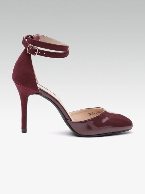 

DOROTHY PERKINS Women Burgundy Solid Pumps