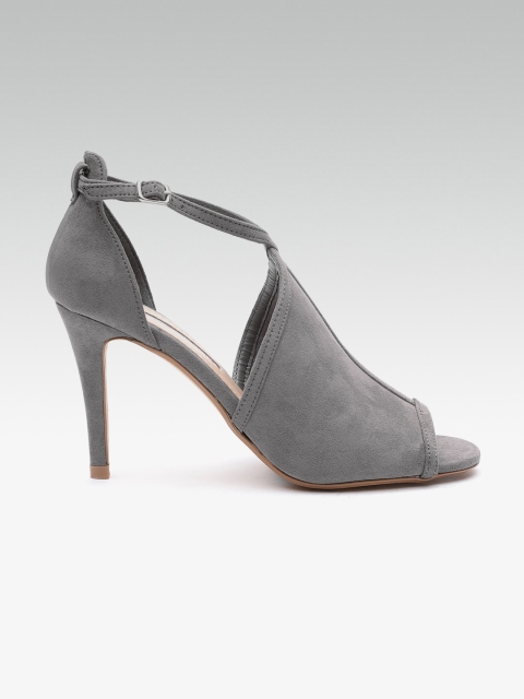 

DOROTHY PERKINS Women Grey Solid Slim Heels