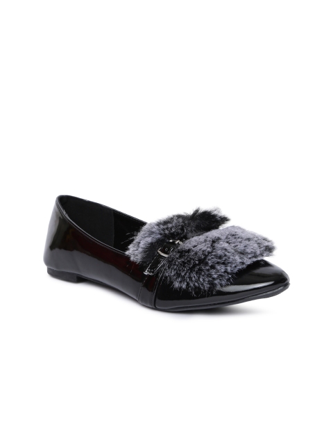 

Ginger by Lifestyle Women Black Solid Ballerinas