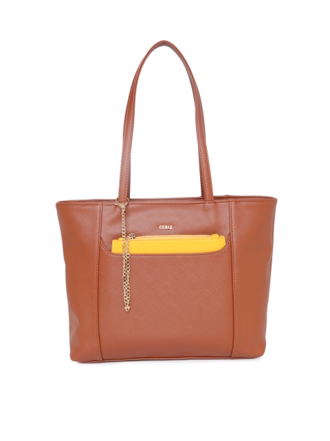 

CERIZ Brown Solid Shoulder Bag