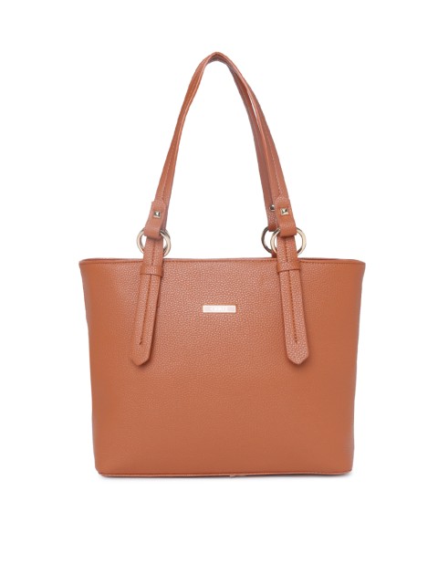 

CERIZ Tan Brown Solid Shoulder Bag