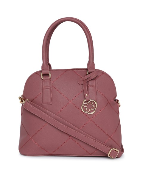 

CERIZ Pink Textured Handheld Bag