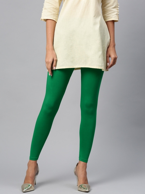 

Shree Green Solid Ankle-Length Leggings