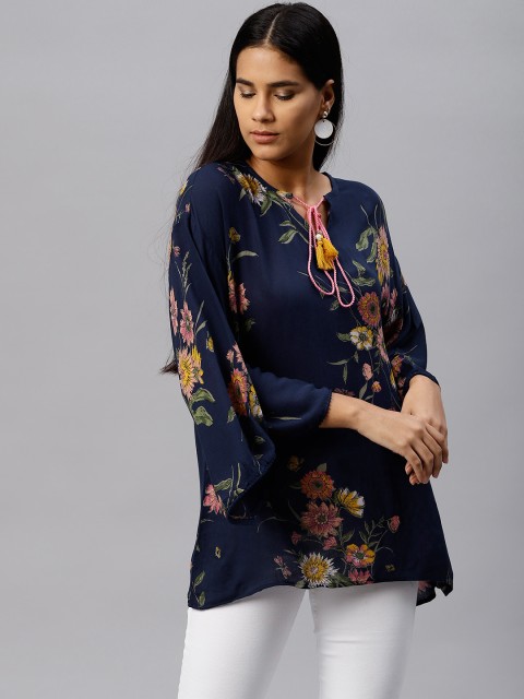 

Shree Navy Blue Printed Tunic