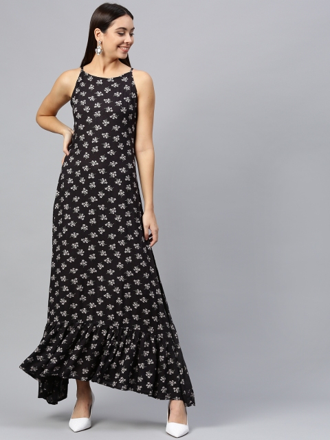 

Shree Women Black Printed Maxi Dress
