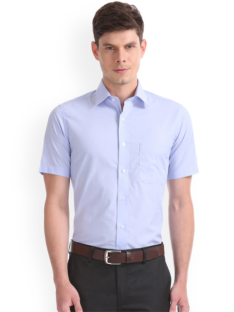 

Arrow Men Blue Regular Fit Solid Formal Shirt