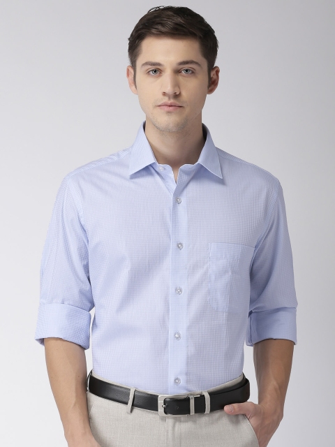 

Arrow Men Blue Regular Fit Self Design Formal Shirt