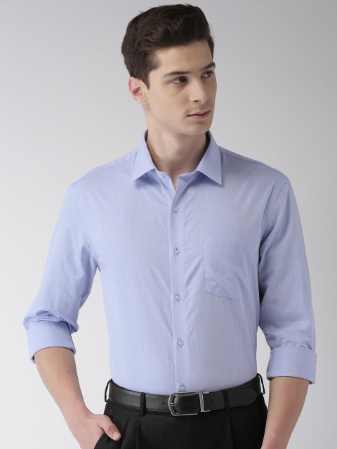 

Arrow Men Blue Slim Fit Self Design Formal Shirt