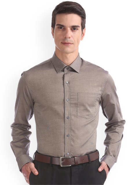 

Arrow Men Brown Slim Fit Solid Formal Shirt