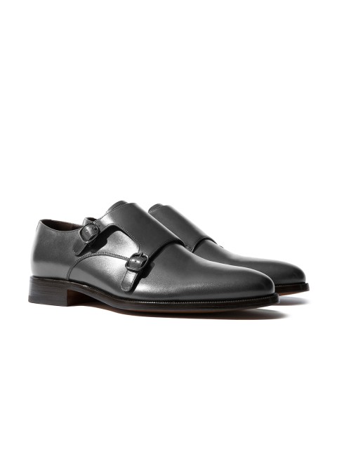 

Rapawalk Grey Handcrafted Standard Width Leather Monks