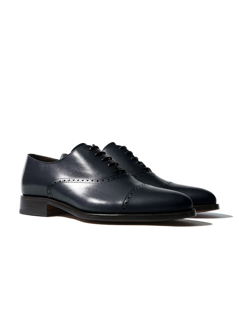 

Rapawalk Blue Handcrafted Wide Width Leather Oxfords