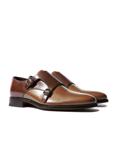 

Rapawalk Coffee Brown & Tan Handcrafted Standard Width Leather Monks