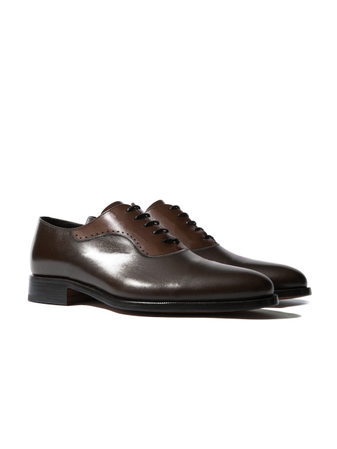 

Rapawalk Brown & Coffee Brown Handcrafted Wide Width Leather Oxfords