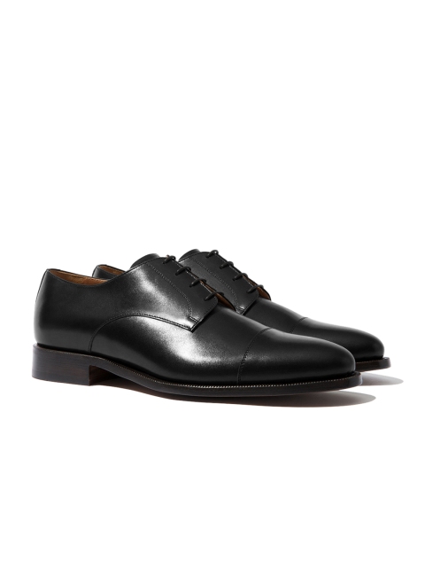 

Rapawalk Black Handcrafted Standard Width Leather Derbys