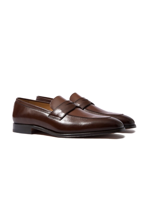 

Rapawalk Coffee Brown & Tan Handcrafted Wide Width Leather Slipons