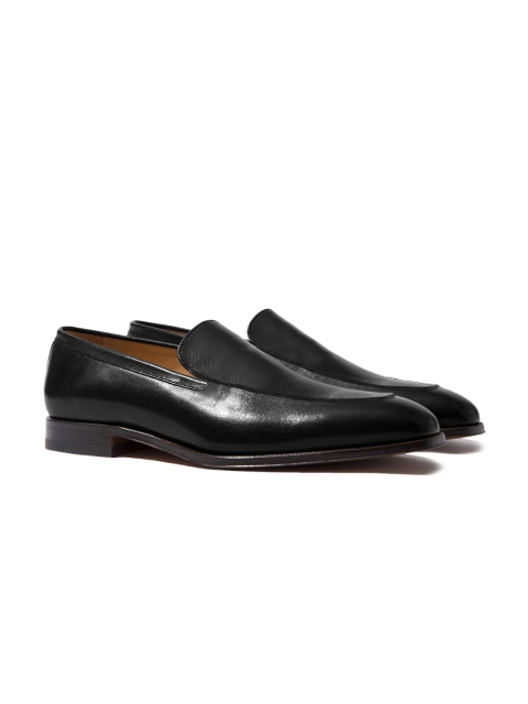

Rapawalk Black Handcrafted Standard Width Leather Slipons