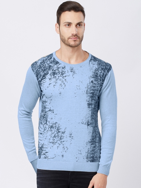 

Killer Men Blue Printed Pullover Sweater