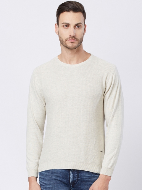 

Killer Men Taupe Self Design Pullover Sweater
