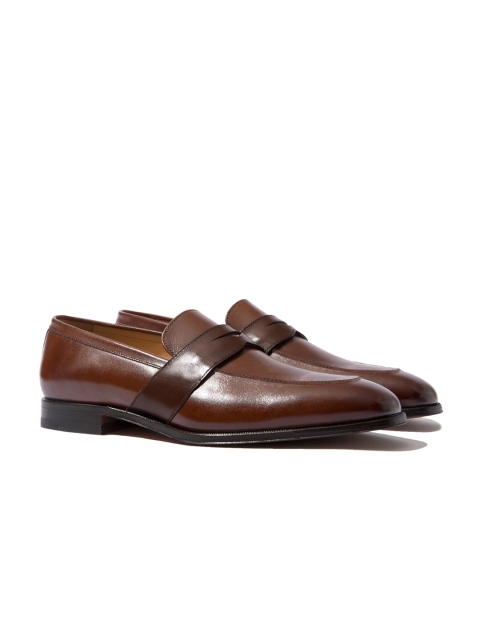 

Rapawalk Tan & Coffee Brown Handcrafted Wide Width Leather Slipons