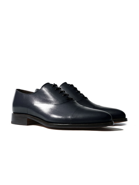 

Rapawalk Blue Handcrafted Wide Width Leather Oxfords