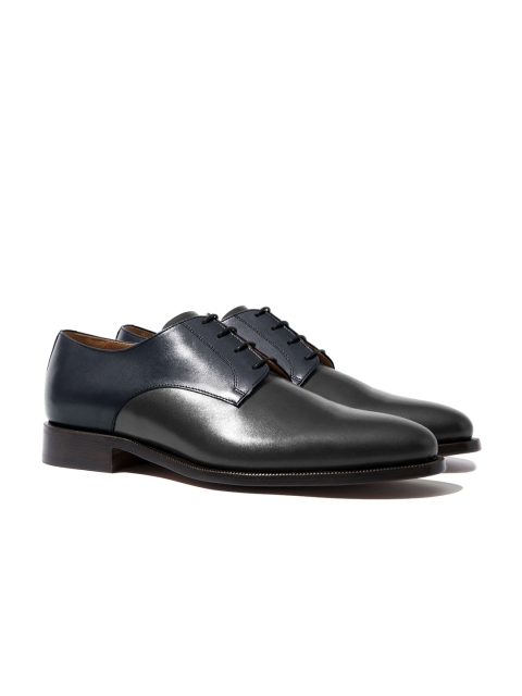 

Rapawalk Blue & Grey Handcrafted Wide Width Leather Derbys