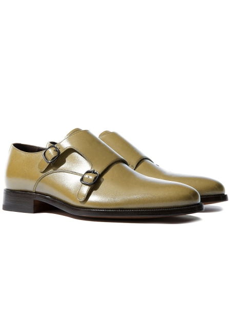 

Rapawalk Beige Handcrafted Wide Width Leather Monks