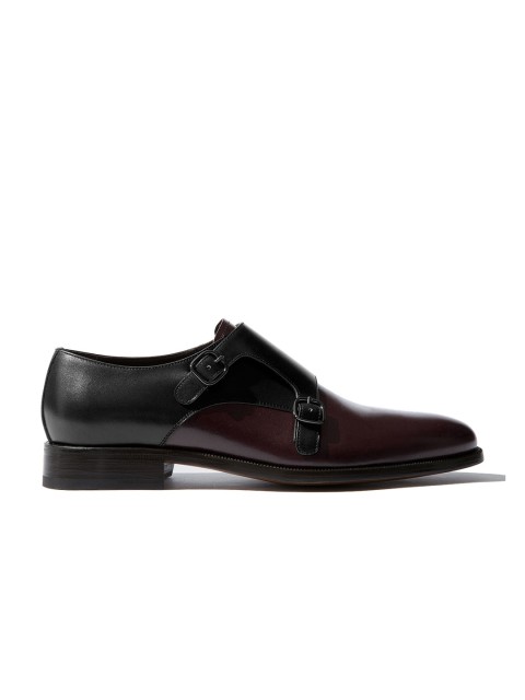 

Rapawalk Black & Burgundy Handcrafted Standard Width Leather Monks