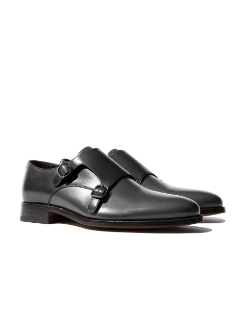 

Rapawalk Black & Grey Handcrafted Standard Width Leather Monks