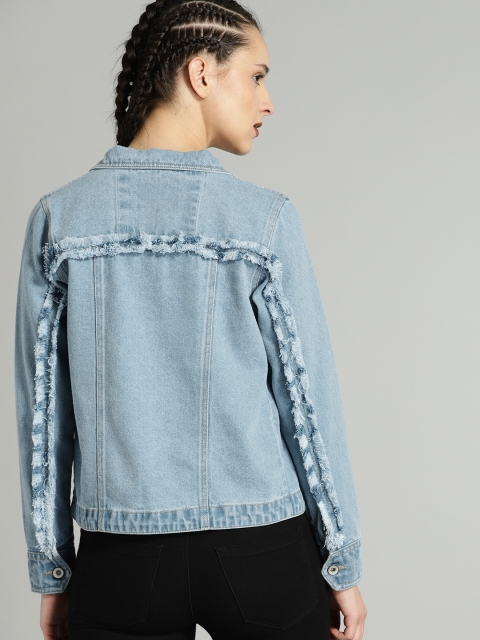 

Roadster Women Blue Solid Denim Jacket