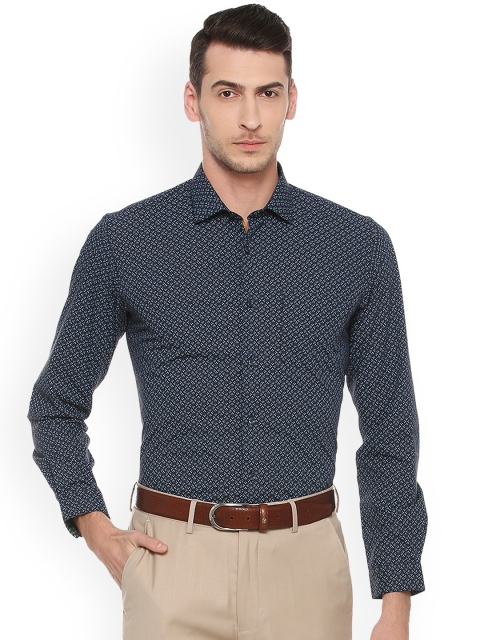 

Peter England Men Black Slim Fit Printed Formal Shirt