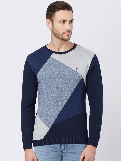 

Killer Men Blue & Grey Self Design Pullover
