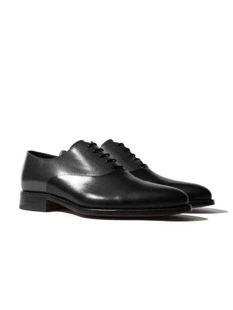 

Rapawalk Grey & Black Handcrafted Wide Width Leather Oxfords