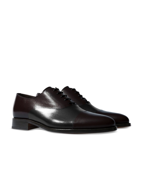 

Rapawalk Burgundy & Black Handcrafted Standard Width Leather Oxfords