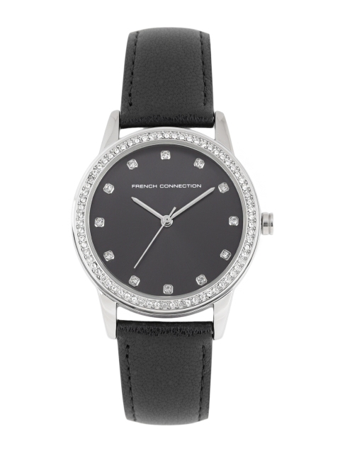 

French Connection Women Black Embellished Analogue Watch FC1251BA_OR1