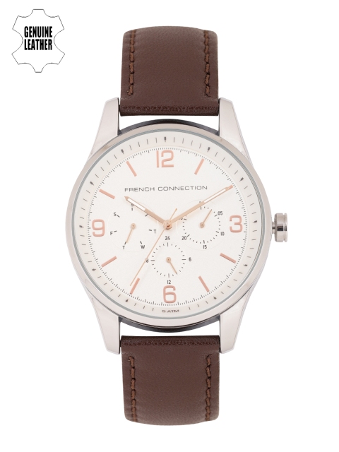 

French Connection Men White Genuine Leather Analogue Watch FC1307T_OR1