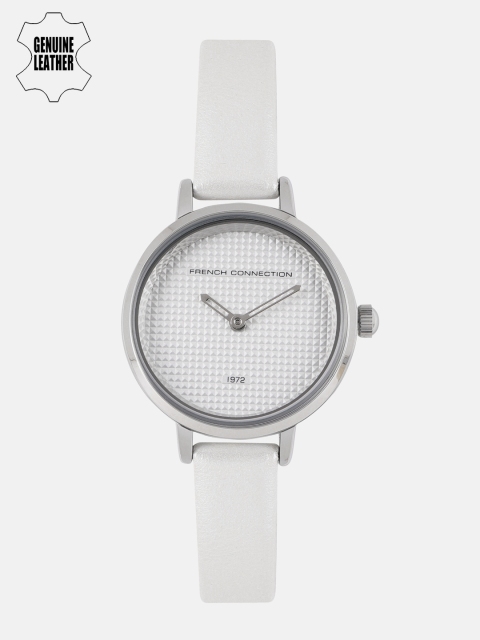 

French Connection Women White Genuine Leather Analogue Watch FC1319W