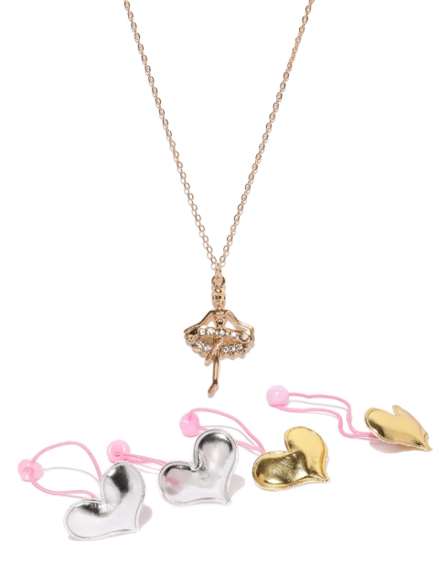 

lil' star Multicoloured Pack of 2 Hair Accessory Set With a Necklace, Multi