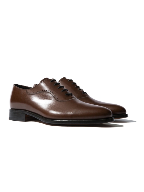 

Rapawalk Coffee Brown Handcrafted Wide Width Leather Oxfords