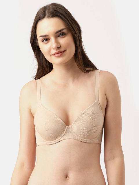 

Wacoal Beige Self Design Underwired Lightly Padded Push-Up Bra