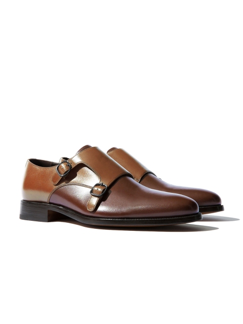 

Rapawalk Tan & Coffee Brown Handcrafted Standard Width Leather Monks