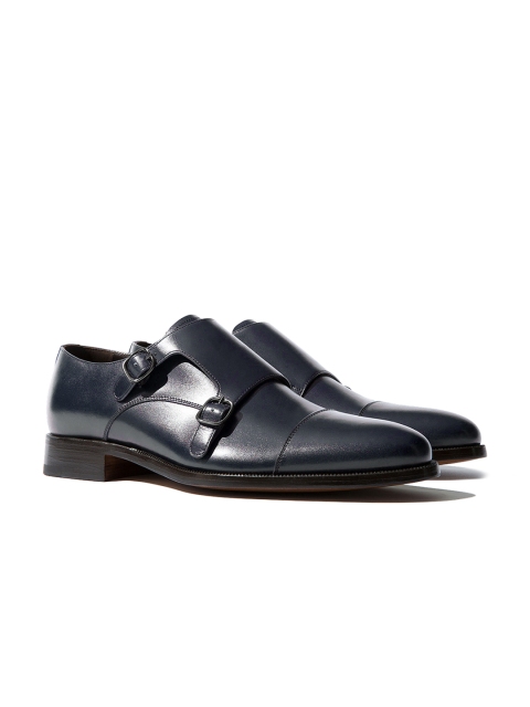 

Rapawalk Blue Handcrafted Standard Width Leather Monks