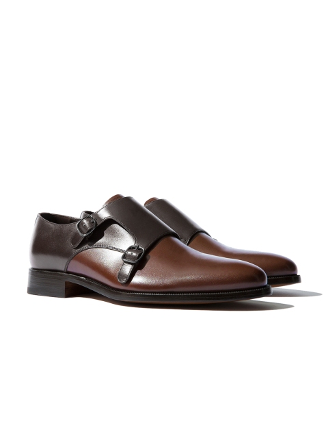 

Rapawalk Brown & Coffee Brown Handcrafted Wide Width Leather Monks