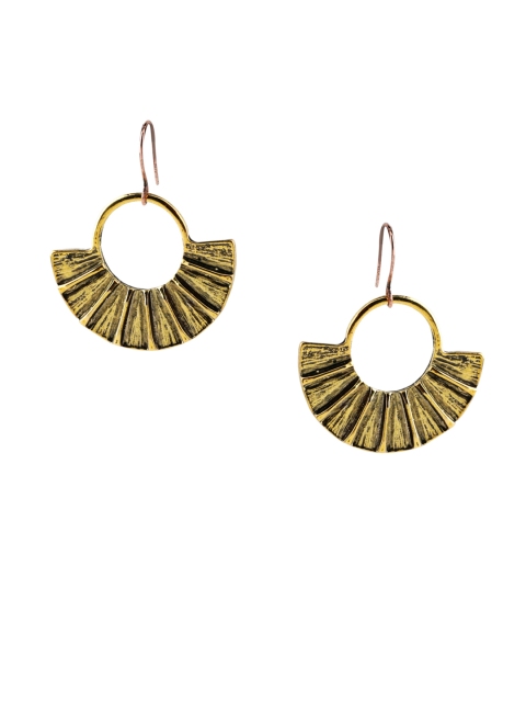 

Kazo Mustard Circular Drop Earrings