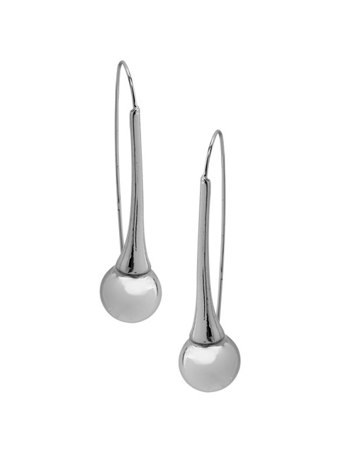 

Kazo Silver-Toned Spherical Drop Earrings