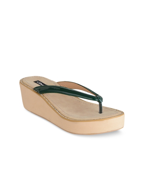 

Sherrif Shoes Women Green Solid Heels