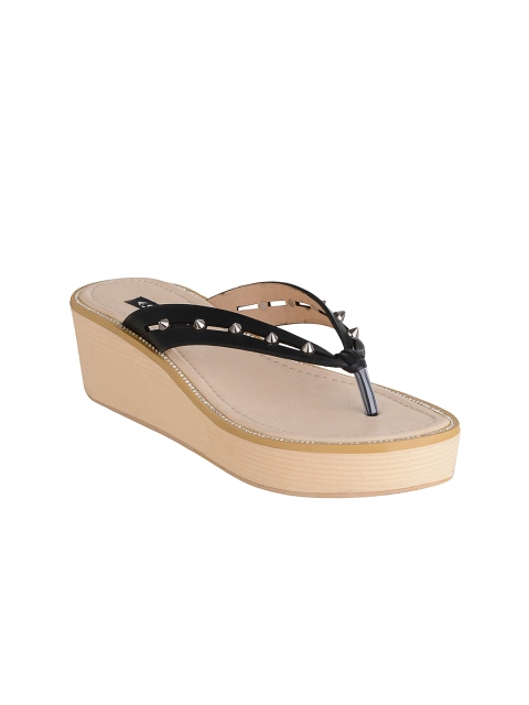 

Sherrif Shoes Women Black Solid Thong Flip-Flops