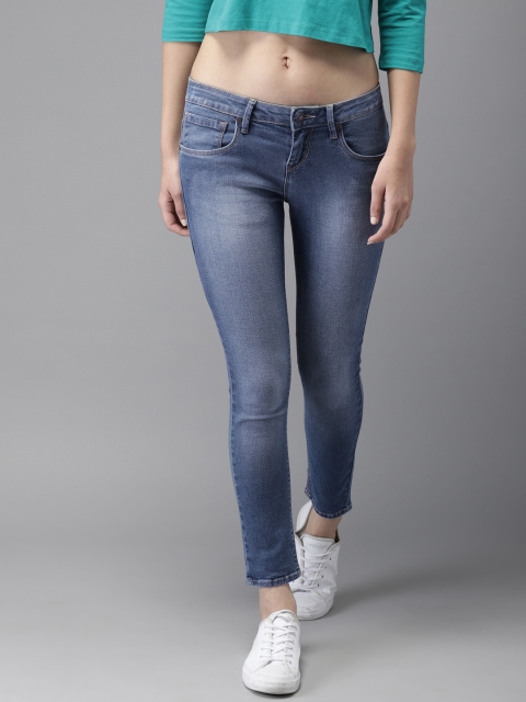 

Moda Rapido Women Blue Skinny Fit Mid-Rise Clean Look Stretchable Cropped Jeans