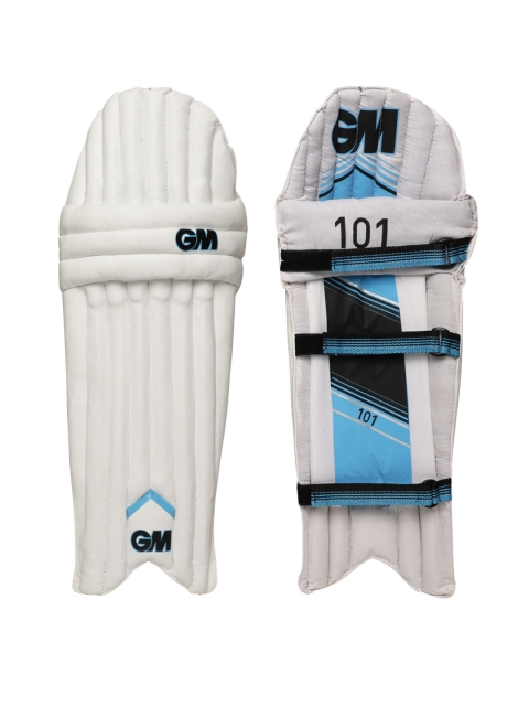 

GM Unisex White & Blue 101 Batting Leg Guards